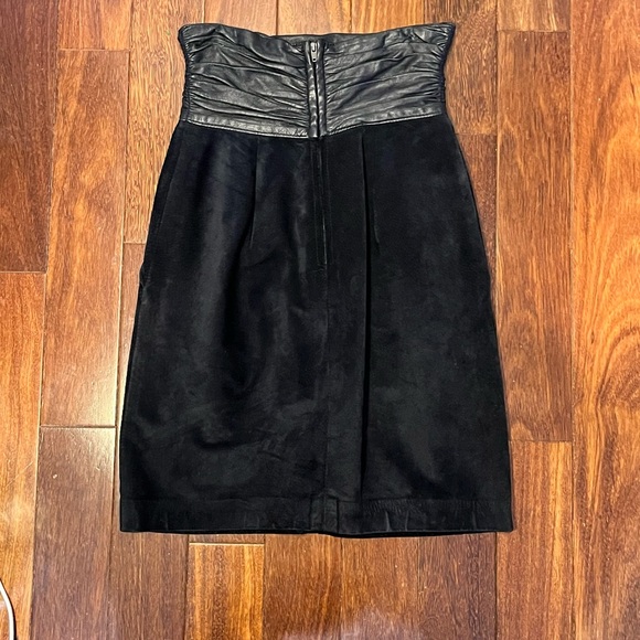 Vintage Leather & Suede High-waisted Skirt by Danier - Picture 4 of 8
